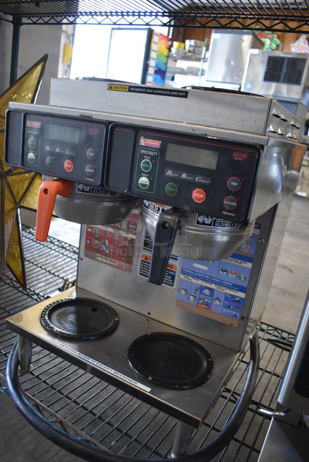 GREAT! 2016 Bunn Model AXIOM 2/2 TWIN Stainless Steel Commercial Countertop 4 Burner Range w/ 2 Metal Brew Basket. 120/208-240 Volts, 1 Phase. 16x18x23.5 - Image 7 of 7