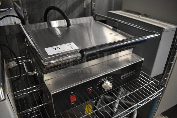 NICE! Chef-Built Mdoel CPG-175 Stainless Steel Commercial Countertop Electric Powered Panini Press w/ Thermostatic Controls. 120 Volts, 1 Phase. 18x18x10. Cannot Test Due To Cut Power Cord - Image 2 of 7