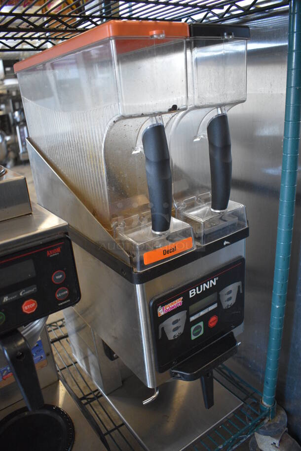 NICE! 2014 Bunn Model MHG Stainless Steel Commercial Countertop 2 Hopper Coffee Bean Grinder. 120 Volts, 1 Phase. 9x17.5x29. Tested and Working! - Image 2 of 8