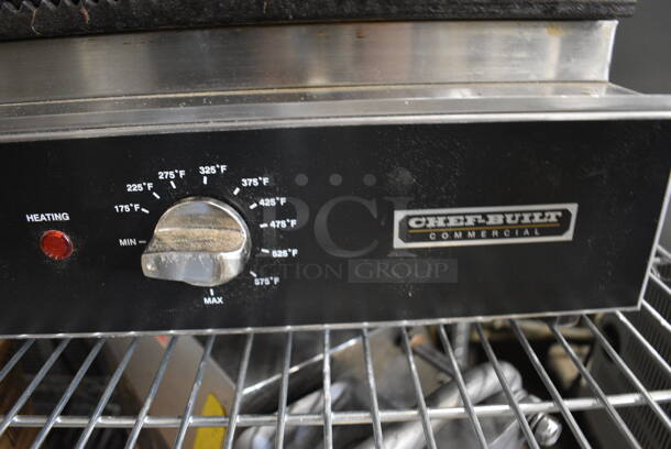NICE! Chef-Built Mdoel CPG-175 Stainless Steel Commercial Countertop Electric Powered Panini Press w/ Thermostatic Controls. 120 Volts, 1 Phase. 18x18x10. Cannot Test Due To Cut Power Cord - Image 5 of 7