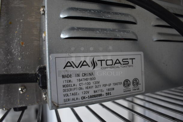 Avatoast Model CT-100 Stainless Steel Commercial Countertop 4 Slot Toaster. 120 Volts, 1 Phase. 12.5x10.5x9 - Image 6 of 6