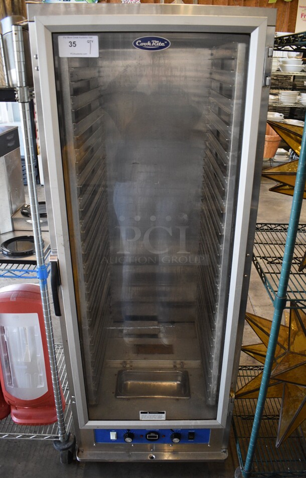 NICE! Cook Rite Model ATHC-18 Stainless Steel Commercial Single Door Heated Holding Cabinet on Commercial Casters. 120 Volts, 1 Phase. 25.5x31x70. Tested and Working! - Image 1 of 9