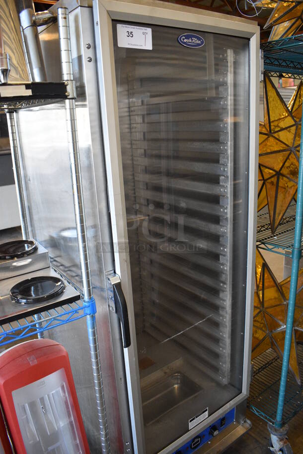 NICE! Cook Rite Model ATHC-18 Stainless Steel Commercial Single Door Heated Holding Cabinet on Commercial Casters. 120 Volts, 1 Phase. 25.5x31x70. Tested and Working! - Image 3 of 9