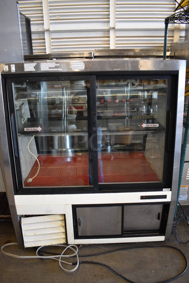WOW! True Model TDBD-48-2 Stainless Steel Commercial Floor Style Deli Display Case Merchandiser. 115 Volts, 1 Phase. 48x35.5x55.5. Tested and Working! - Image 2 of 9