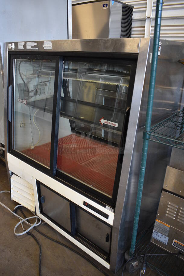 WOW! True Model TDBD-48-2 Stainless Steel Commercial Floor Style Deli Display Case Merchandiser. 115 Volts, 1 Phase. 48x35.5x55.5. Tested and Working! - Image 3 of 9