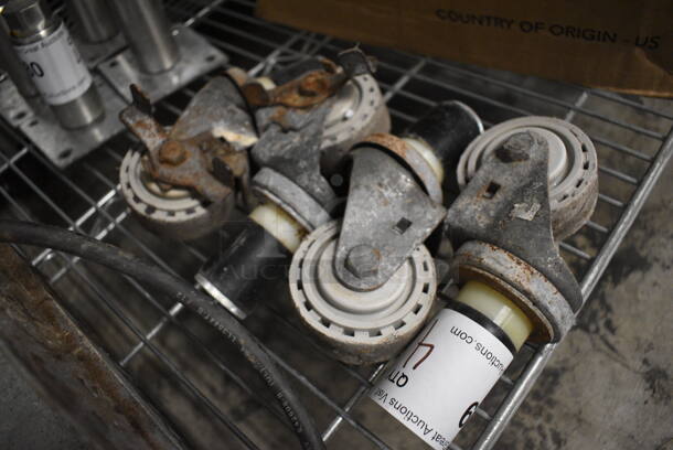 4 Metal Commercial Casters. 3x4x7. 4 Times Your Bid! - Image 2 of 3