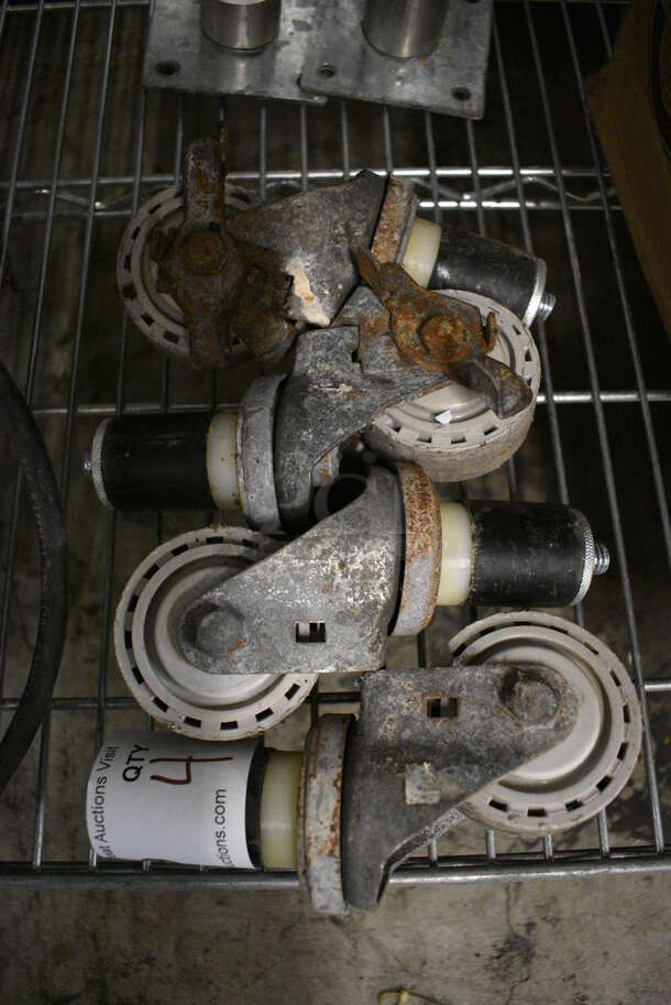 4 Metal Commercial Casters. 3x4x7. 4 Times Your Bid! - Image 3 of 3