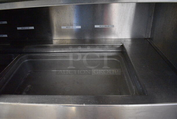 SWEET! Delfield Stainless Steel Commercial Sandwich Salad Prep Table Bain Marie Mega Top w/ 4 Lids and 3 Doors on Commercial Casters. 99x32x52. Could Not Test - Unit Trips Breaker - Image 7 of 10