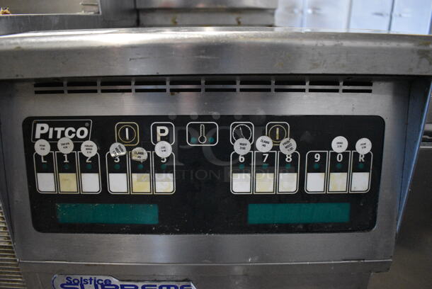 WOW! Pitco Frialator Model SFSSH55 Solstice Supreme Stainless Steel Commercial Natural Gas Powered Deep Fat Fryer on Commercial Casters. 80,000 BTU. 16x34.5x48 - Image 5 of 7