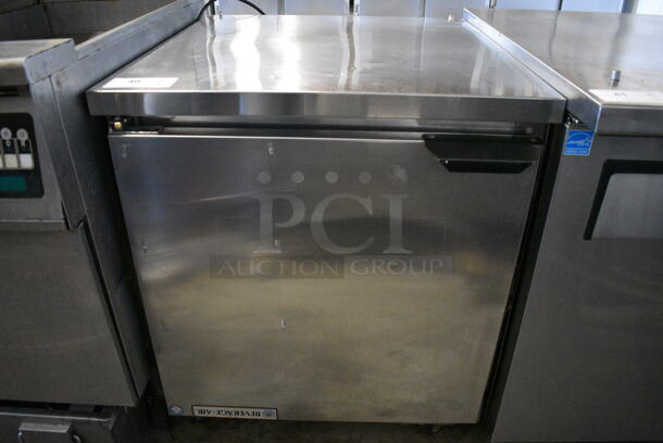 NICE! Beverage Air Model WTR27A-23 Stainless Steel Commercial Single Door Undercounter Cooler on Commercial Casters. 115 Volts, 1 Phase. 27x30x32.5. Tested and Working! - Image 1 of 6