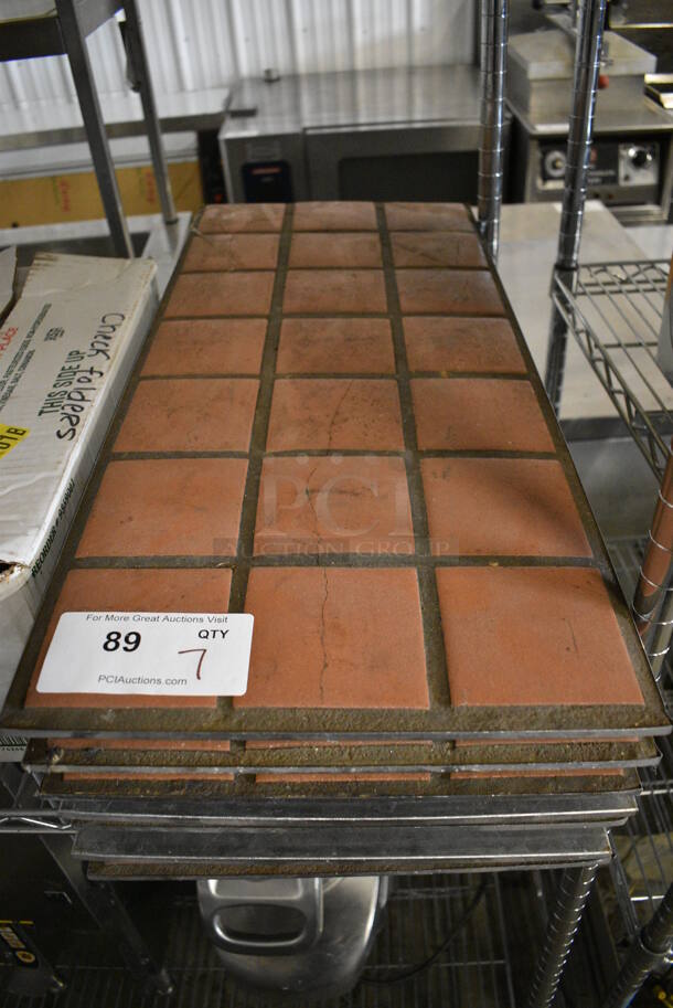 7 Tiled Heat Holding Buffet Boards. 28.5x12.5x1. 7 Times Your Bid! - Image 1 of 2