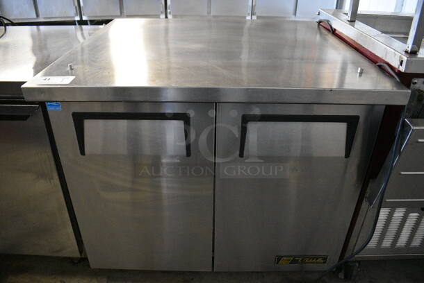 GREAT! 2014 True Model TUC-36-34 ENERGY STAR Stainless Steel Commercial 2 Door Undercounter Cooler on Commercial Casters. 115 Volts, 1 Phase. 36.5x34.5x33.5. Tested and Working!
