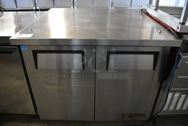 GREAT! 2014 True Model TUC-36-34 ENERGY STAR Stainless Steel Commercial 2 Door Undercounter Cooler on Commercial Casters. 115 Volts, 1 Phase. 36.5x34.5x33.5. Tested and Working! - Image 1 of 7