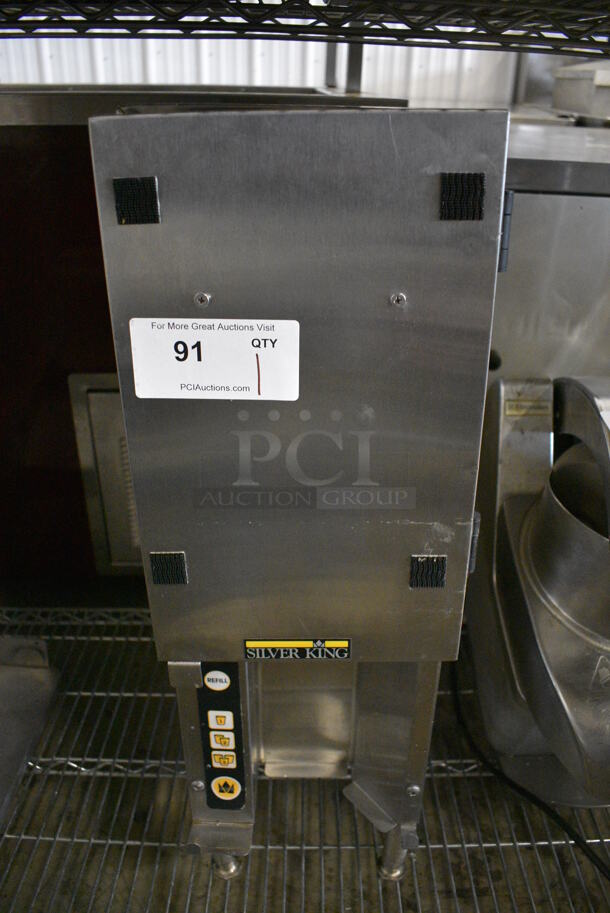 NICE! Silver King Stainless Steel Commercial Countertop Milk Dispenser. 9.5x17x29. Cannot Test Due To Missing Power Cord