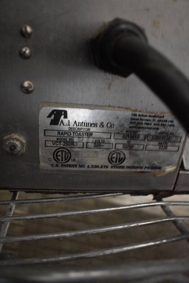 GREAT! AJ Antunes Model VCT-250RD Stainless Steel Commercial Countertop 
Vertical Contact Toaster. 208 Volts, 1 Phase. 18x22x22.5 - Image 6 of 7