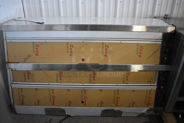 NICE! 2017 Model DH-6P Stainless Steel Commercial Countertop 2 Tier Enclosed Warming Merchandiser Display Case. 220 Volts. 59x30x34.5 - Image 1 of 12