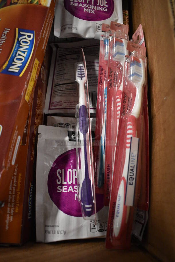 ALL ONE MONEY! Lot of Various Items Including Sloppy Joe Mix, Noodles and Toothbrushes! - Image 5 of 5