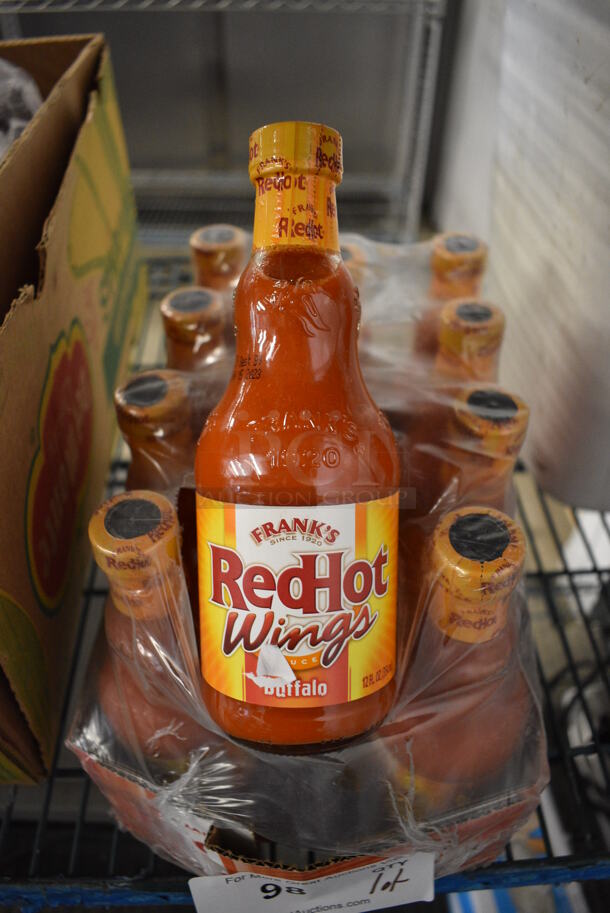 ALL ONE MONEY! Lot of 12 Bottles of Frank's Red Hot Wings Buffalo Sauce. 
