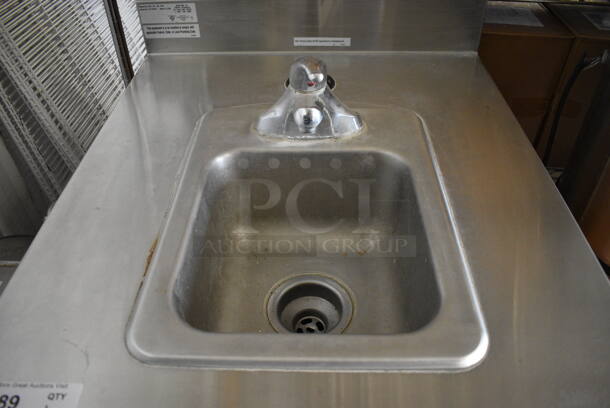 NICE! 2017 Duke Model SUB-PS-24-CM Stainless Steel Commercial Counter w/ Sink Basin, Faucet, Handles and Wood Pattern Doors. 24x30x40 - Image 3 of 6