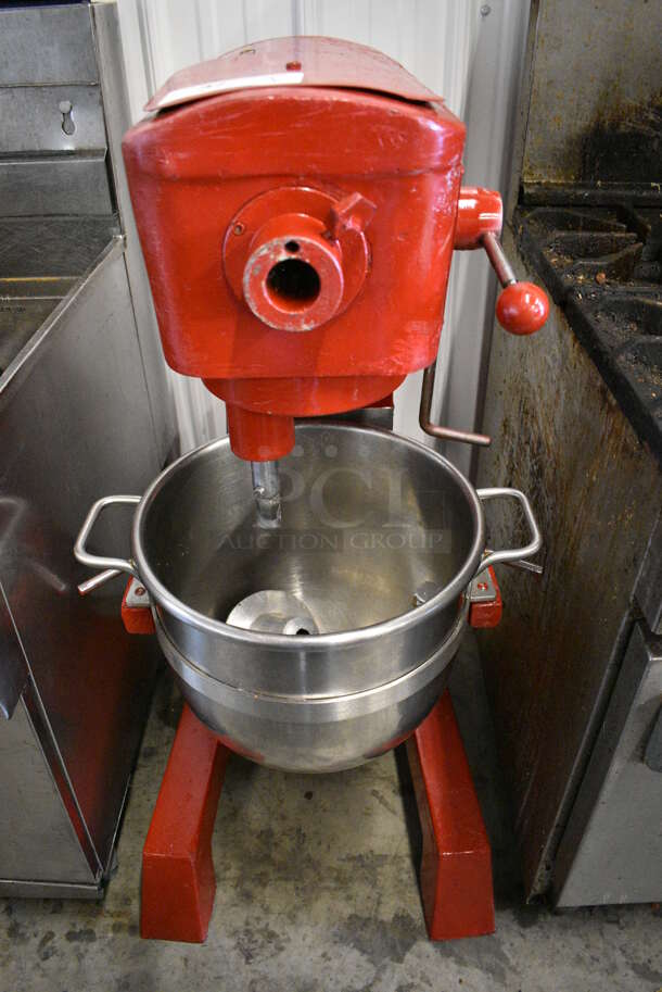 GREAT! Metal Commercial Floor Style Planetary Mixer w/ Stainless Steel Mixing Bowl and Dough Hook. 115 Volts, 1 Phase. 21x23x45. Tested and Does Not Power On - Image 2 of 9
