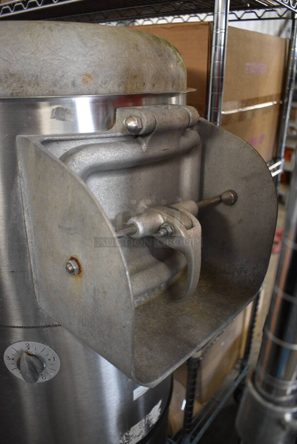NICE! Hobart Stainless Steel Commercial Floor Style Potato Peeler. 115 Volts, 1 Phase. 23x18x52. Tested and Working! - Image 4 of 6