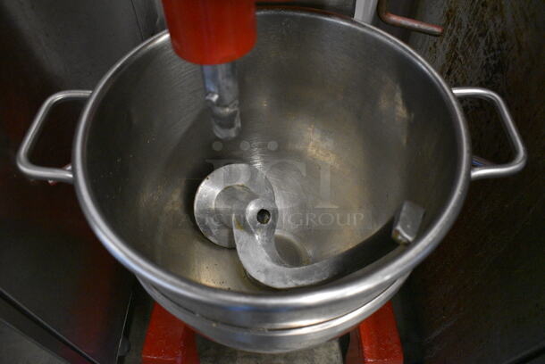 GREAT! Metal Commercial Floor Style Planetary Mixer w/ Stainless Steel Mixing Bowl and Dough Hook. 115 Volts, 1 Phase. 21x23x45. Tested and Does Not Power On - Image 4 of 9