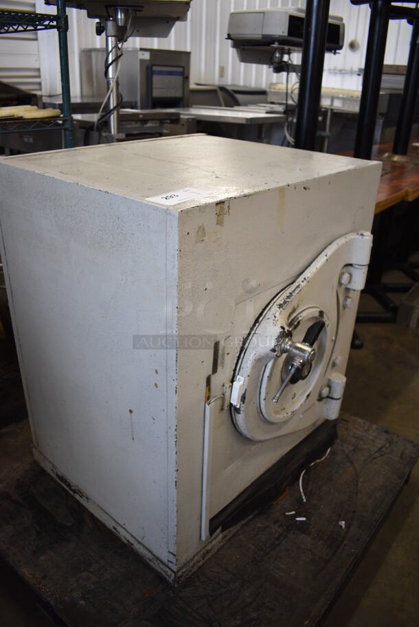 Tan Metal Single Compartment Safe. Does Not Come w/ Combination. 26x27x32 - Image 4 of 10