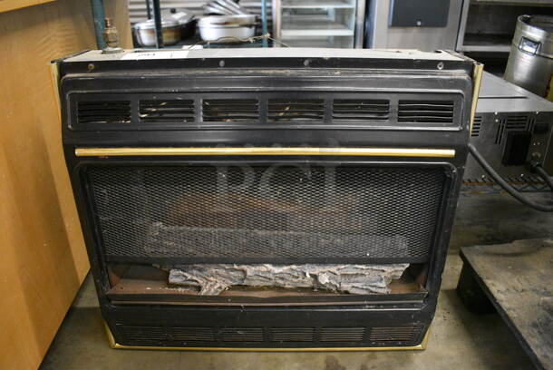 Metal Natural Gas Powered Fireplace. 26.5x7.5x23