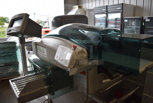MARVELOUS! Mettler Toledo Model 0647 Solo Max Commercial Floor Style Scale w/ Model 8270 Stainless Steel Labeler and Model 0925 Stainless Steel Conveyor. 250 Volts. 64x55x62, 50x24x69, 51x26x42 - Image 6 of 10