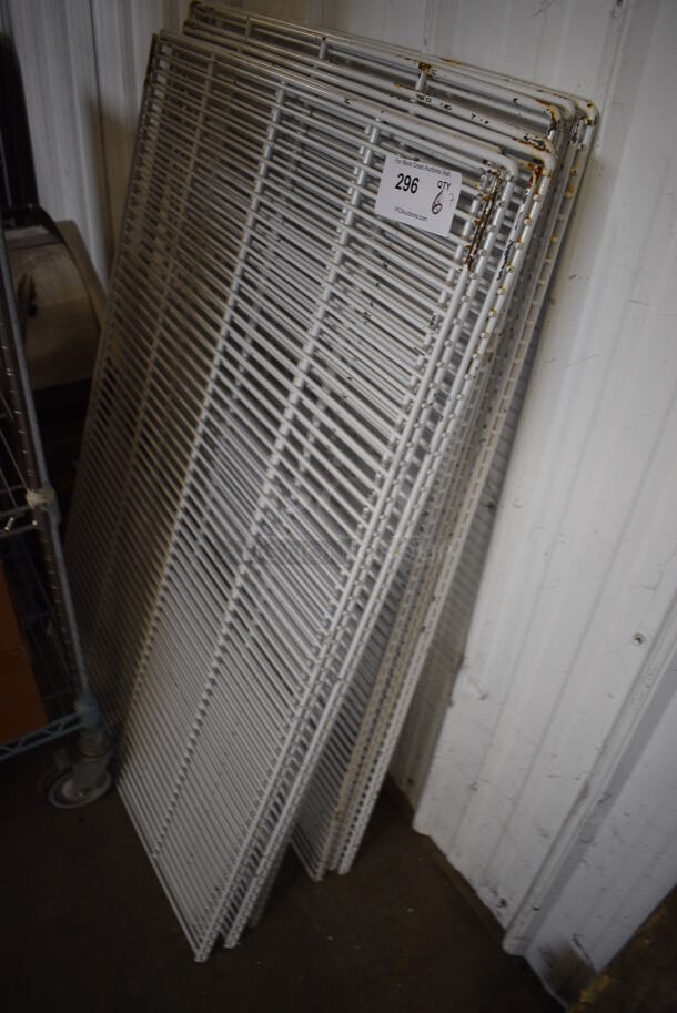 ALL ONE MONEY! Lot of 7 White Poly Coated Racks! 43x28x1 - Image 3 of 3