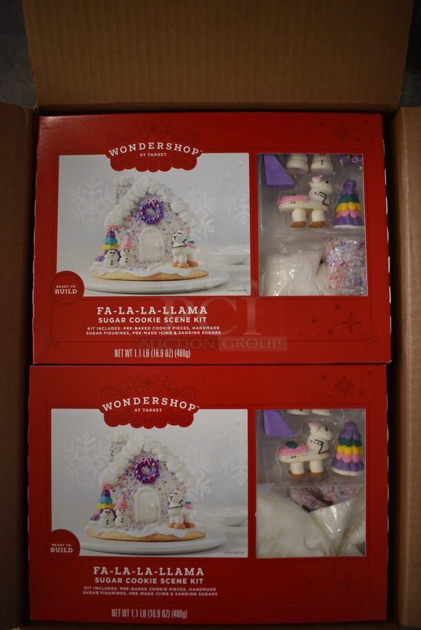 4 Boxes of BRAND NEW! Wondershop Fa-La-La-Llama Sugar Cookie Scene Kits. 4 Kits Per Box. 4 Times Your Bid!
