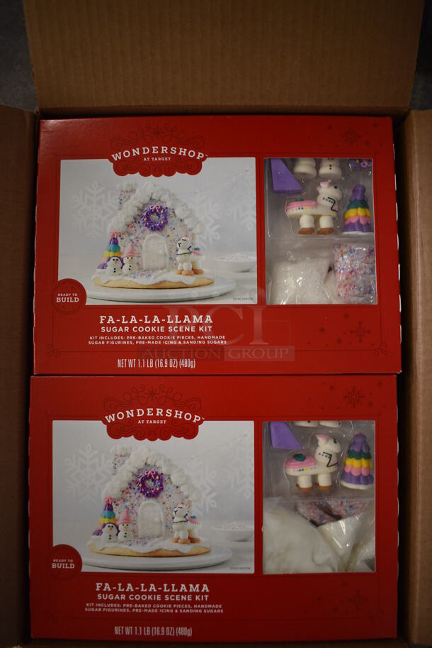 6 Boxes of BRAND NEW! Wondershop Fa-La-La-Llama Sugar Cookie Scene Kits. 4 Kits Per Box. 6 Times Your Bid! - Image 1 of 4