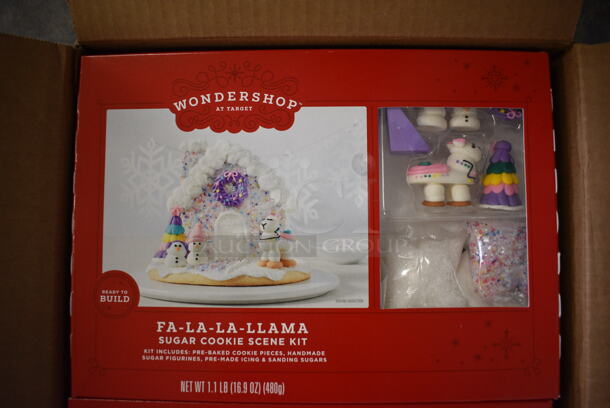 6 Boxes of BRAND NEW! Wondershop Fa-La-La-Llama Sugar Cookie Scene Kits. 4 Kits Per Box. 6 Times Your Bid! - Image 3 of 4