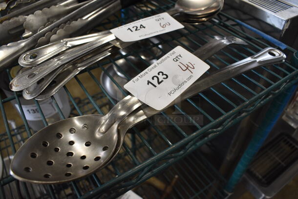 4 Various Metal Straining Spoons. Includes 15.5". 4 Times Your Bid! - Image 1 of 3
