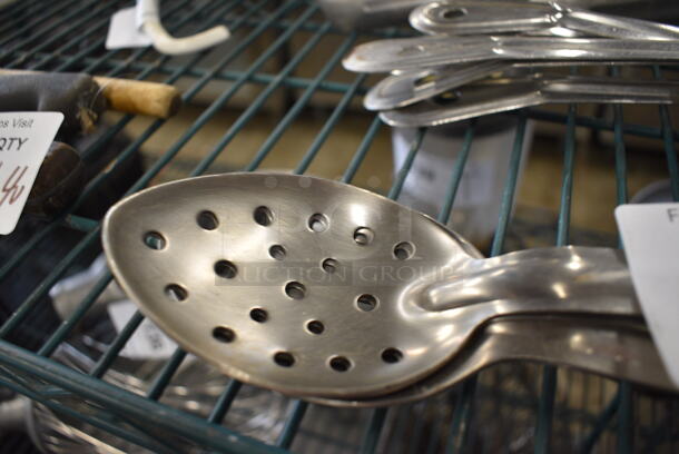 4 Various Metal Straining Spoons. Includes 15.5". 4 Times Your Bid! - Image 2 of 3