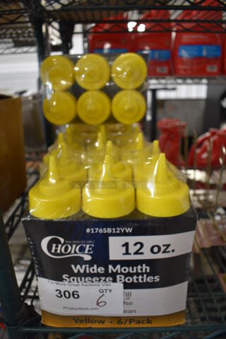 6 BRAND NEW! Packs of 6 Choice Yellow Poly Condiment Bottles. 36 Bottles Total. 2.5x2.5x8.5. 6 Times Your Bid!