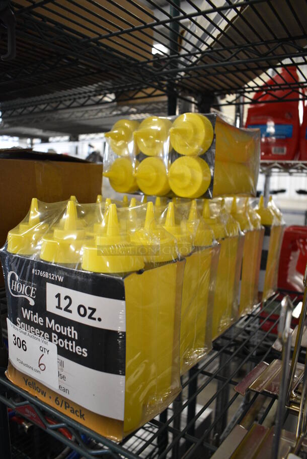 6 BRAND NEW! Packs of 6 Choice Yellow Poly Condiment Bottles. 36 Bottles Total. 2.5x2.5x8.5. 6 Times Your Bid! - Image 2 of 2