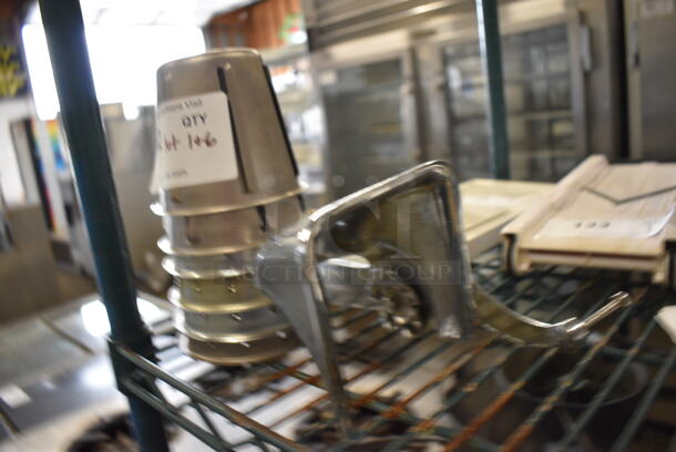 ALL ONE MONEY! Lot of 6 Slicing Cup Blades and Metal Unit! 4x4x4, 6x5x8 - Image 2 of 3