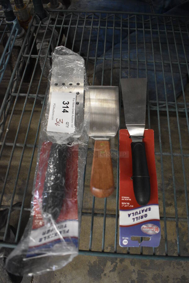 3 BRAND NEW! Various Spatulas. Includes 15
