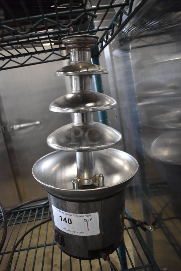 Metal Countertop Chocolate Fountain. 110 Volts, 1 Phase. 8.5x8.5x17 - Image 1 of 4