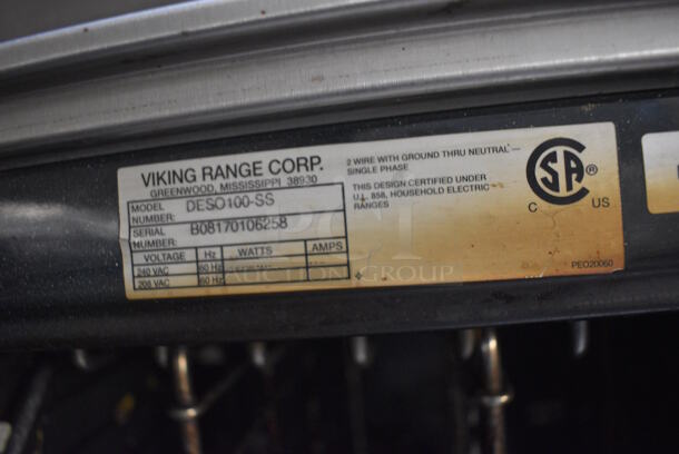 Viking Model DESO100-SS Chrome Finish Electric Powered Oven. 208/240 Volts. 30x27x29 - Image 6 of 11