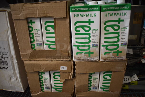48 Hempmilk Tempt Unsweetened Vanilla Creamy Non-Dairy Beverage Bottles. 3.5x2.5x8. 48 Times Your Bid! - Image 2 of 5