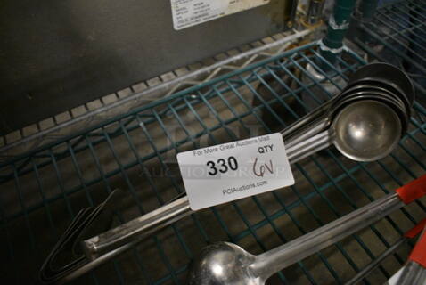 6 Various Metal Ladles. 12". 6 Times Your Bid!