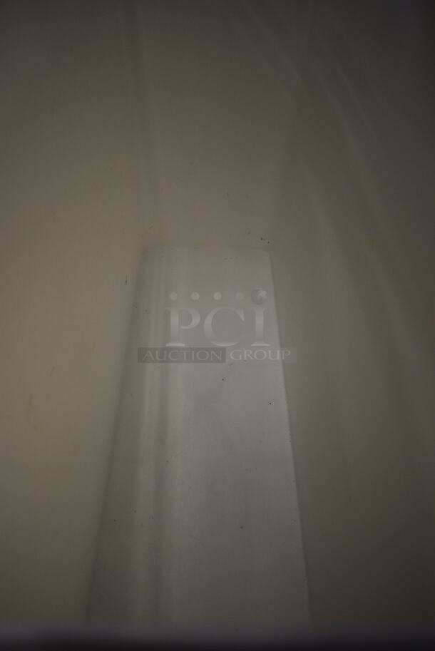 White Poly Ingredient Bin w/ Clear Lid on Commercial Casters. 13x29x27 - Image 4 of 4