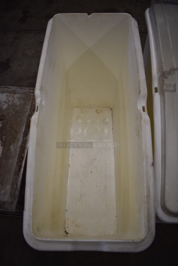 White Poly Ingredient Bin on Commercial Casters. 13x29x27 - Image 3 of 3