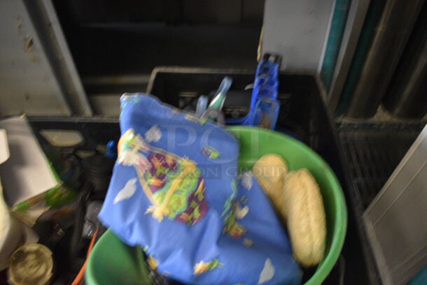 ALL ONE MONEY! Lot of 2 Bins of Various Items Including Green Bucket! - Image 3 of 5