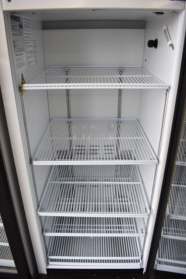 WOW! 2013 Habco Model SE12 Metal Commercial Single Door Reach In Cooler Merchandiser w/ Poly Coated Racks. 115 Volts, 1 Phase. 24x24x62.5. Tested and Working! - Image 3 of 4