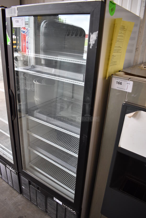 WOW! 2013 Habco Model SE12 Metal Commercial Single Door Reach In Cooler Merchandiser w/ Poly Coated Racks. 115 Volts, 1 Phase. 24x24x62.5. Tested and Working! - Image 3 of 5