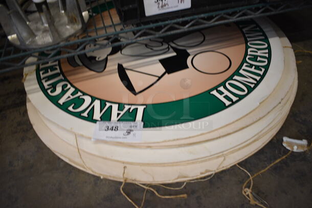 8 Round Lancaster County Homegrown Amish Produce Signs. 30x0.5x30. 8 Times Your Bid! - Image 5 of 5