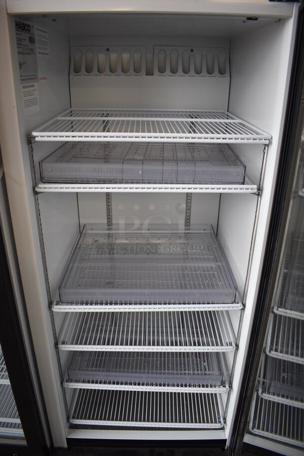 WOW! 2013 Habco Model SE12 Metal Commercial Single Door Reach In Cooler Merchandiser w/ Poly Coated Racks. 115 Volts, 1 Phase. 24x24x62.5. Tested and Working! - Image 4 of 5